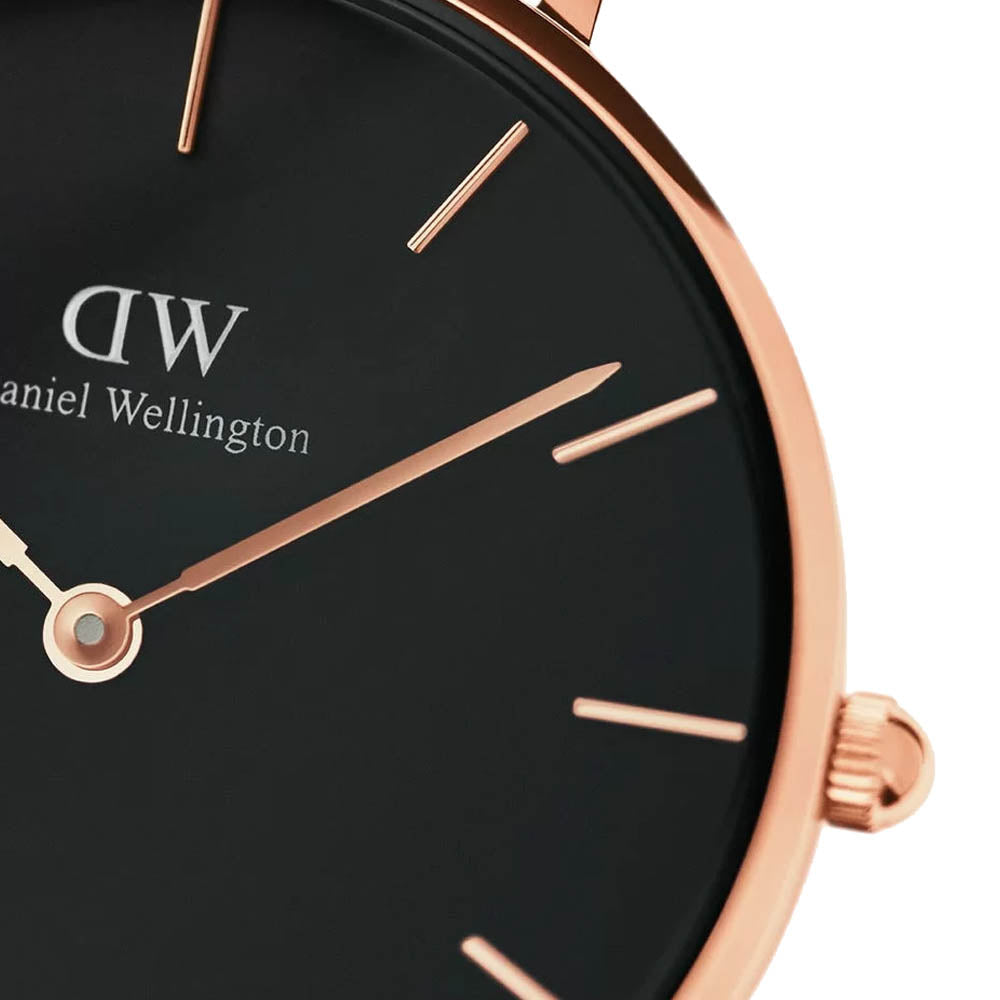 Daniel Wellington Classic Petite York Black Dial Brown Leather Strap Watch For Women - DW00100170 Buy Now By Daniel Wellington