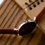 Daniel Wellington Petite Sterling Black Dial Brown Leather Strap Watch For Women - DW00100178 Buy Now By Daniel Wellington