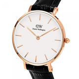 Daniel Wellington Classic Petite Reading White Dial Black Leather Strap Watch For Women - DW00100229 Buy Now By Daniel Wellington
