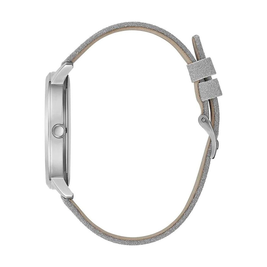 Guess Sparkle Butterfly White Dial Silver Leather Strap Watch For Women - GW0008L1 Buy Now By Guess