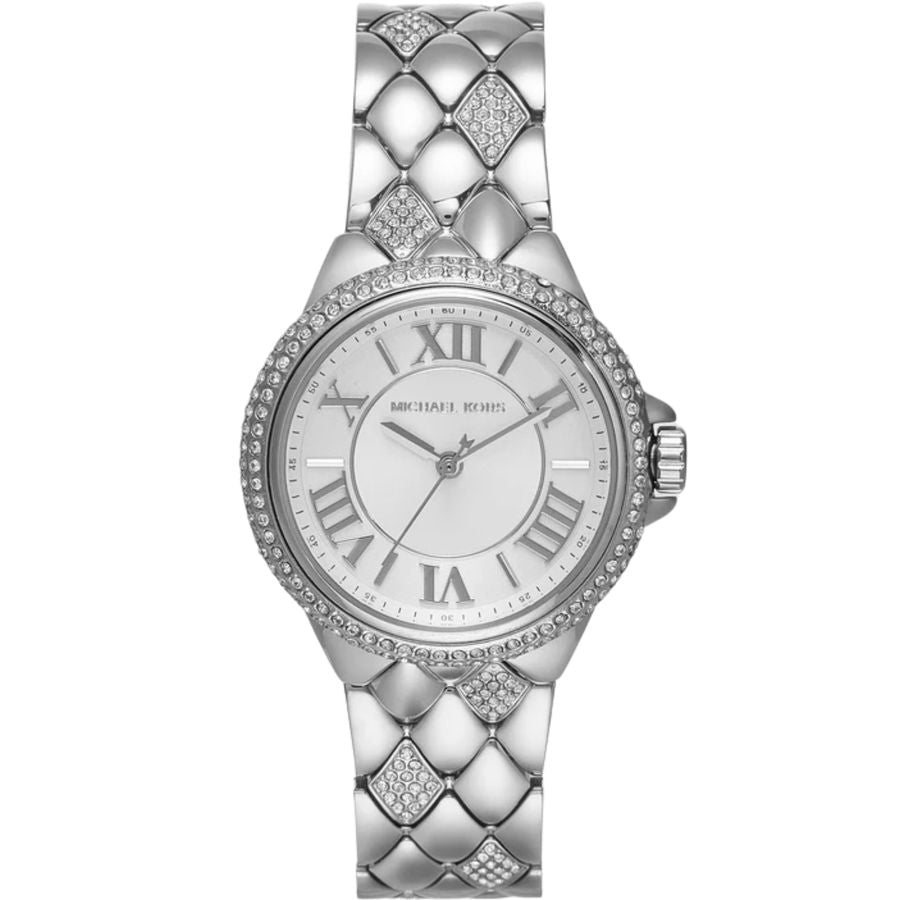 Michael Kors Camille Pave Crystals Silver Dial Silver Steel Strap Watch for Women - MK4804 Buy Now By Michael Kors