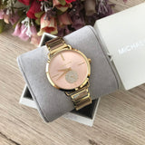 Michael Kors Portia Rose Gold Dial Two Tone Steel Strap Watch for Women - MK3706 Buy Now By Michael Kors