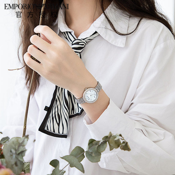 Emporio Armani Rosa Quartz White Dial Silver Steel Strap Watch For Women - AR11354 Buy Now By Emporio Armani