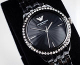 Emporio Armani Ceramica Crystals Black Dial Black Ceramic Strap Watch For Women - AR1478 Buy Now By Emporio Armani
