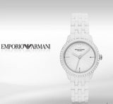 Emporio Armani Ceramic White Dial White Ceramic Bracelet Watch For Women - AR1477 Buy Now By Emporio Armani