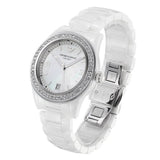 Emporio Armani Ceramica White Mother of Pearl Dial Stainless Steel Strap Watch For Women - AR1426 Buy Now By Emporio Armani