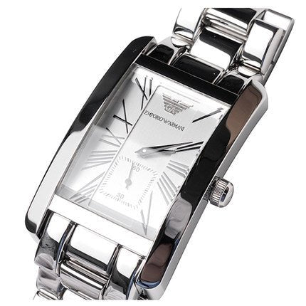 Emporio Armani White Dial Silver Stainless Steel Watch For Women - AR0146 Buy Now By Emporio Armani