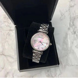 Emporio Armani Gianni T Bar Pink Mother of Pearl Dial Silver Steel Strap Watch For Women - AR1779 Buy Now By Emporio Armani