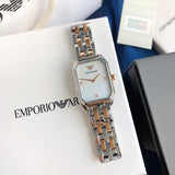 Emporio Armani Gianni T Bar Mother of Pearl Dial Two Tone Steel Strap Watch For Women - AR11146 Buy Now By Emporio Armani