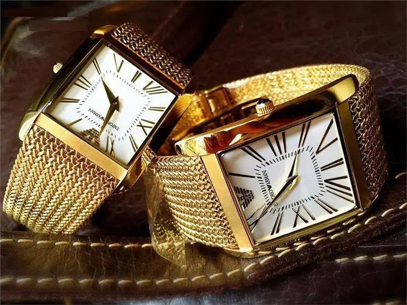 Emporio Armani Super Slim Quartz White DIal Gold Mesh Bracelet Watch For Women - AR2017 Buy Now By Emporio Armani