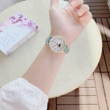 Fossil Jacqueline Analog Moonphase Mother of Pearl White Dial Green Leather Strap Watch for Women - ES5168 Buy Now By Fossil