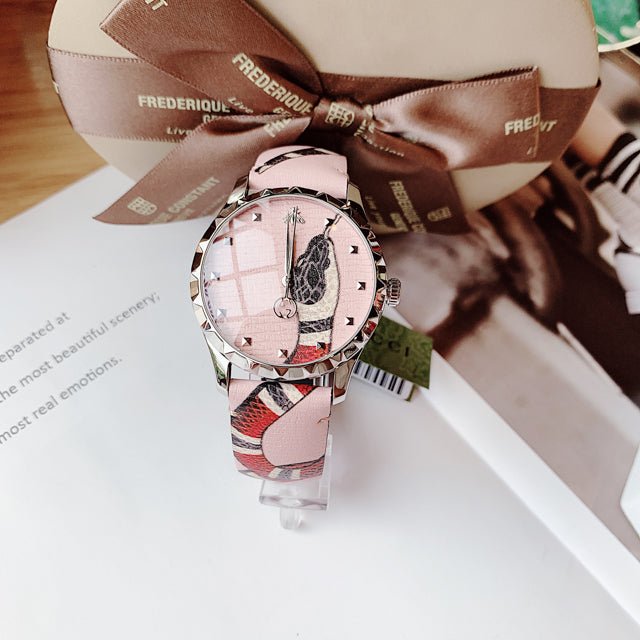 Gucci G Timeless Pink Dial Pink Leather Strap Watch For Women - YA1264083 Buy Now By Gucci