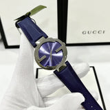 Gucci Interlocking G Blue Dial Blue Leather Strap Watch For Women - YA133322 Buy Now By Gucci