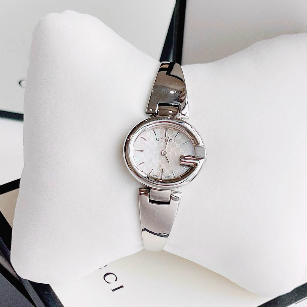 Gucci Guccissima Quartz Silver Dial Silver Steel Strap Watch For Women - YA134511 Buy Now By Gucci