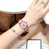 Gucci G-Timeless Pink Mother of Pearl Dial Pink Leather Strap Watch For Women - YA126586 Buy Now By Gucci