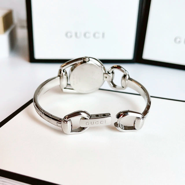 Gucci Horsebit Quartz Red Dial Silver Steel Strap Watch For Women - YA139502 Buy Now By Gucci