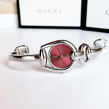 Gucci Horsebit Quartz Red Dial Silver Steel Strap Watch For Women - YA139502 Buy Now By Gucci