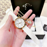 Guess Marina Multifunction White Dial White Rubber Strap Watch for Women - W1025L5 Buy Now By Guess