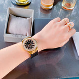 Guess Venus Diamonds Black Dial Black Rubber Strap Watch for Women - GW0118L1 Buy Now By Guess