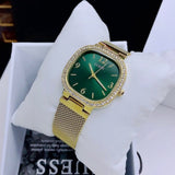 Guess Quartz Green Dial Gold Mesh Strap Watch For Women - GW0354L5 Buy Now By Guess
