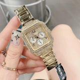 Guess Deco Quartz Crystals Gold Dial Gold Steel Strap Watch For Women - GW0472L2 Buy Now By Guess