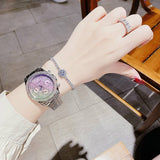 Guess Sol Chronograph Crystals Multicolor Dial Silver Steel Strap Watch For Women - GW0483L1 Buy Now By Guess