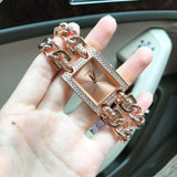 Guess Mod Heavy Metal Diamonds Rose Gold Dial Rose Gold Steel Strap Watch for Women - W0072L3 Buy Now By Guess