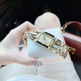 Guess Mod Heavy Metal Gold Dial Gold Steel Strap Watch For Women - W1117L2 Buy Now By Guess