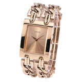 Guess Mod Heavy Metal Rose Gold Dial Rose Gold Steel Strap Watch For Women - W1117L3 Buy Now By Guess
