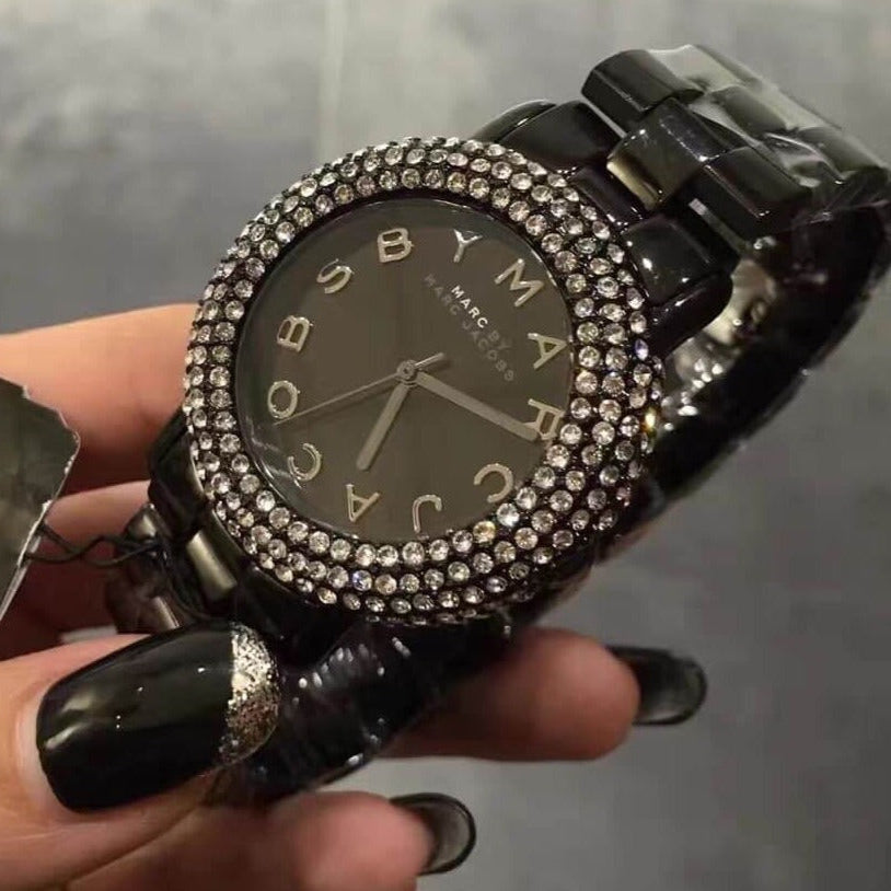 Marc Jacobs Marci Black Dial Black Steel Dial Strap Watch for Women - MBM3193 Buy Now By Marc Jacobs