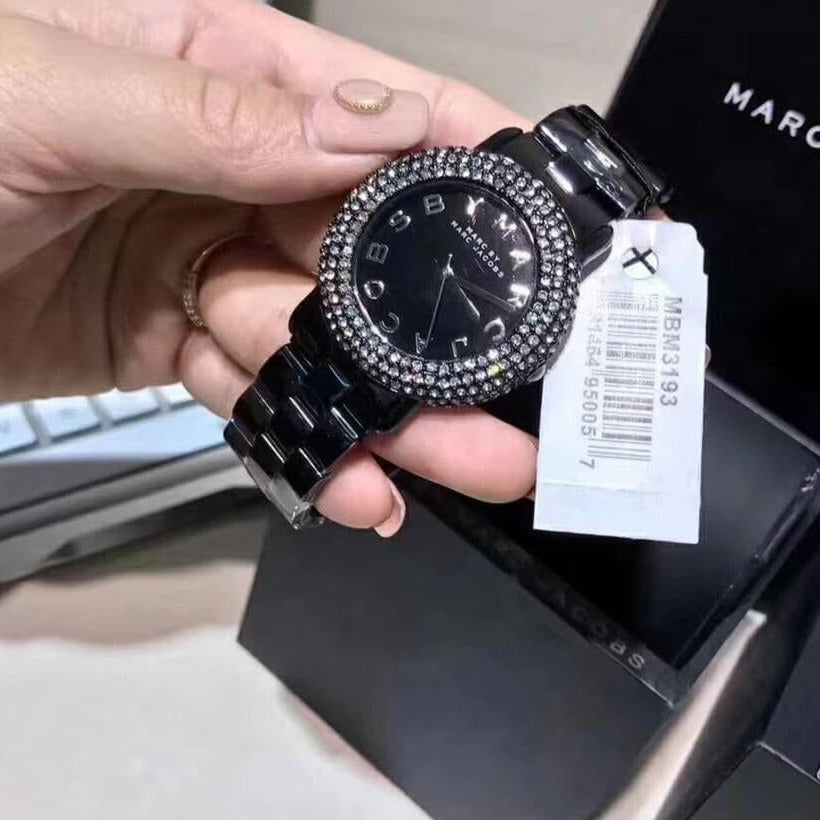 Marc Jacobs Marci Black Dial Black Steel Dial Strap Watch for Women - MBM3193 Buy Now By Marc Jacobs