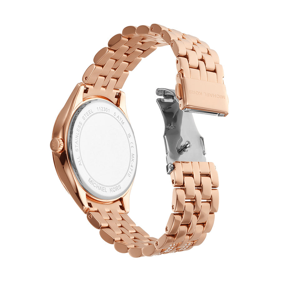 Michael Kors Harlowe Rose Gold Dial Rose Gold Steel Strap Watch For Women - MK4710 Buy Now By Michael Kors