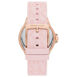 Michael Kors Mini Lennox Three-Hand Rose Gold Dial Pink Silicone Strap Watch For Women - MK7282 Buy Now By Michael Kors