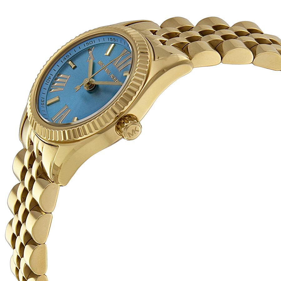 Michael Kors Lexington Quartz Blue Dial Gold Steel Strap Watch For Women - MK3271 Buy Now By Michael Kors