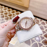 Michael Kors Lilane Quartz Rose Gold Dial Rose Gold Steel Strap Watch For Women - MK1068 Buy Now By Michael Kors