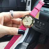 Michael Kors Averi Gold Dial Pink Leather Strap Watch for Women - MK2525 Buy Now By Michael Kors