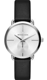 Michael Kors Portia Quartz White Dial Black Leather Strap Watch For Women - MK2658 Buy Now By Michael Kors