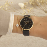 Michael Kors Pyper Black Dial Black Leather Strap Watch For Women - MK2747 Buy Now By Michael Kors