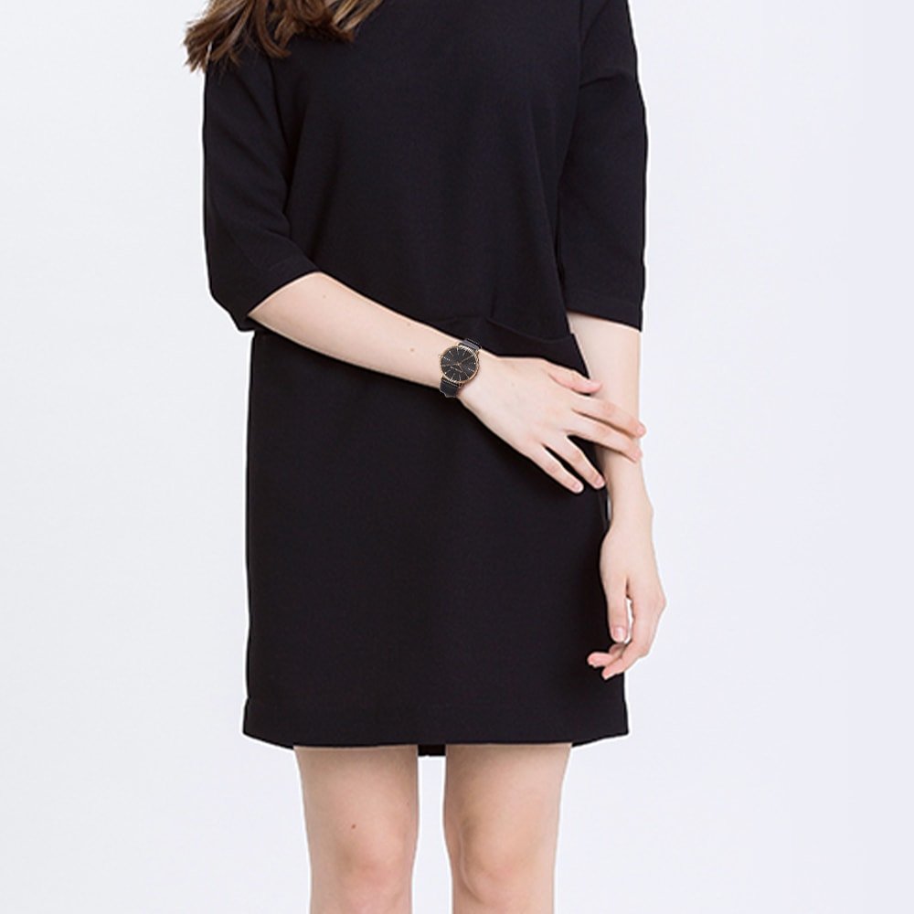 Michael Kors Pyper Black Dial Black Leather Strap Watch For Women - MK2747 Buy Now By Michael Kors