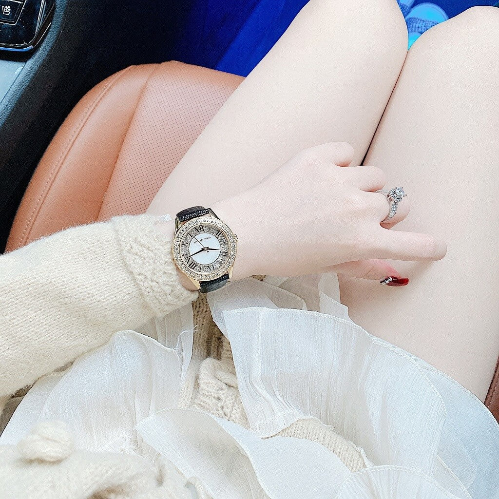 Michael Kors Harlowe Analog White Dial Black Leather Strap Watch For Women - MK2988 Buy Now By Michael Kors