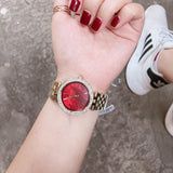 Michael Kors Darci Quartz Mother of Pearl Red Dial Gold Steel Strap Watch For Women - MK3583 Buy Now By Michael Kors