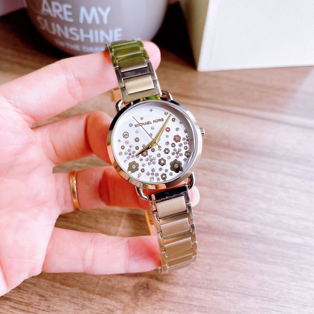 Michael Kors Portia Quartz White Dial Gold Steel Strap Watch for Women - MK3840 Buy Now By Michael Kors