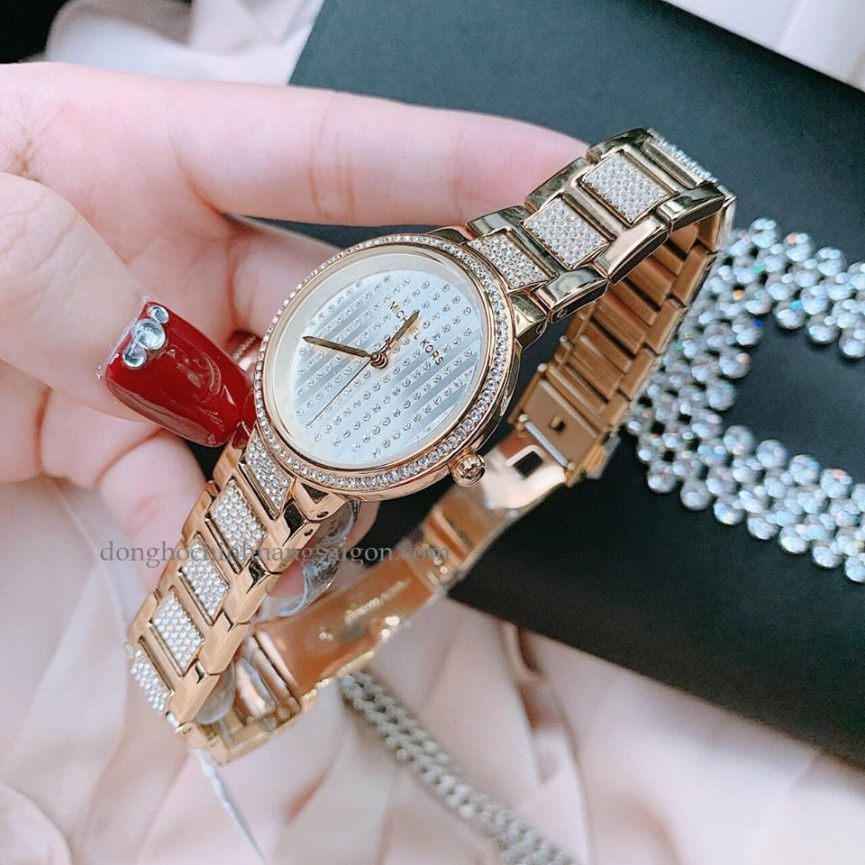 Michael Kors Gabbi Crystals Gold Dial Gold Steel Strap Watch For Women - MK3985 Buy Now By Michael Kors