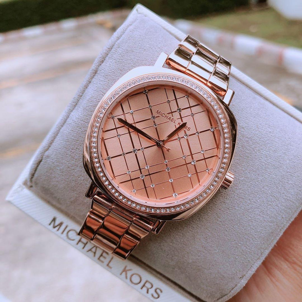 Michael Kors Nia Quartz Rose Gold Dial Rose Gold Steel Strap Watch For Women - MK3990 Buy Now By Michael Kors