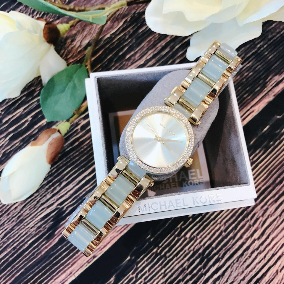 Michael Kors Delray Rose Gold Dial Two Tone Steel Strap Watch for Women - MK4317 Buy Now By Michael Kors