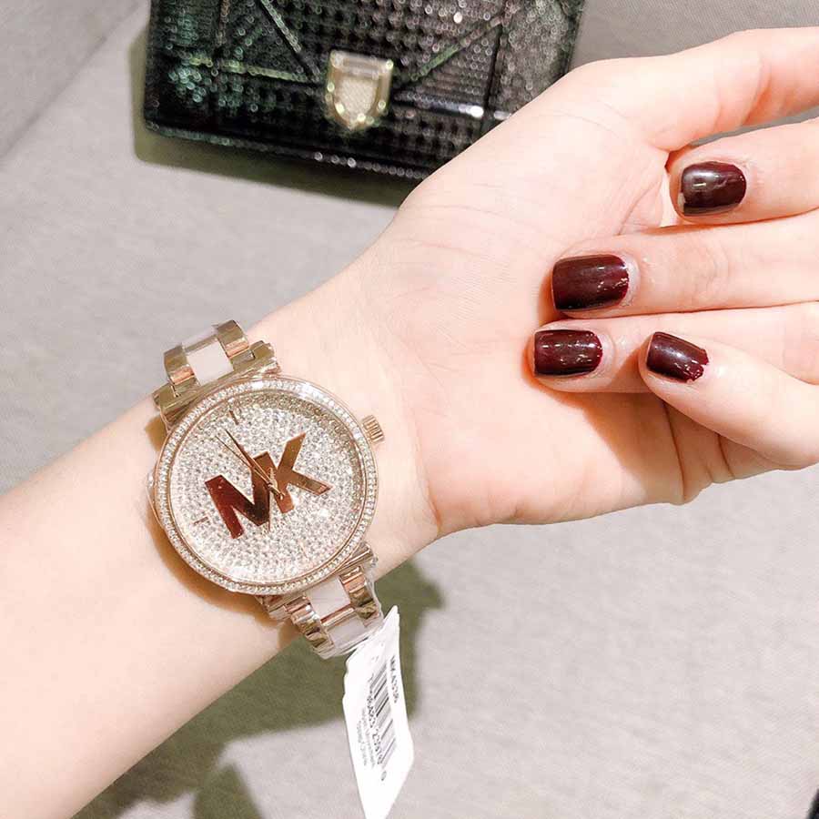 Michael Kors Sofie Quartz Crystals Crystals Rose Gold Dial Rose Gold Steel Strap Watch For Women - MK4336 Buy Now By Michael Kors