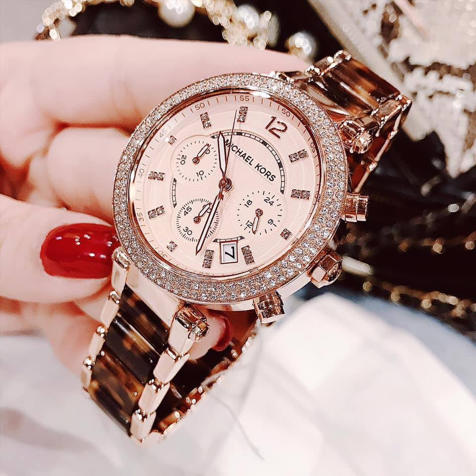 Michael Kors Parker Rose Gold Dial Two Tone Steel Strap Watch for Women - MK5538 Buy Now By Michael Kors