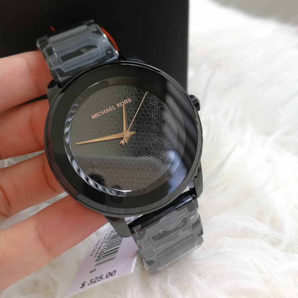 Michael Kors Kinley Silver Dial Black Steel Strap Watch for Women - MK5999 Buy Now By Michael Kors