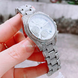 Michael Kors Mini Bradshaw Crystals Silver Dial Silver Steel Strap Watch For Women - MK6454 Buy Now By Michael Kors