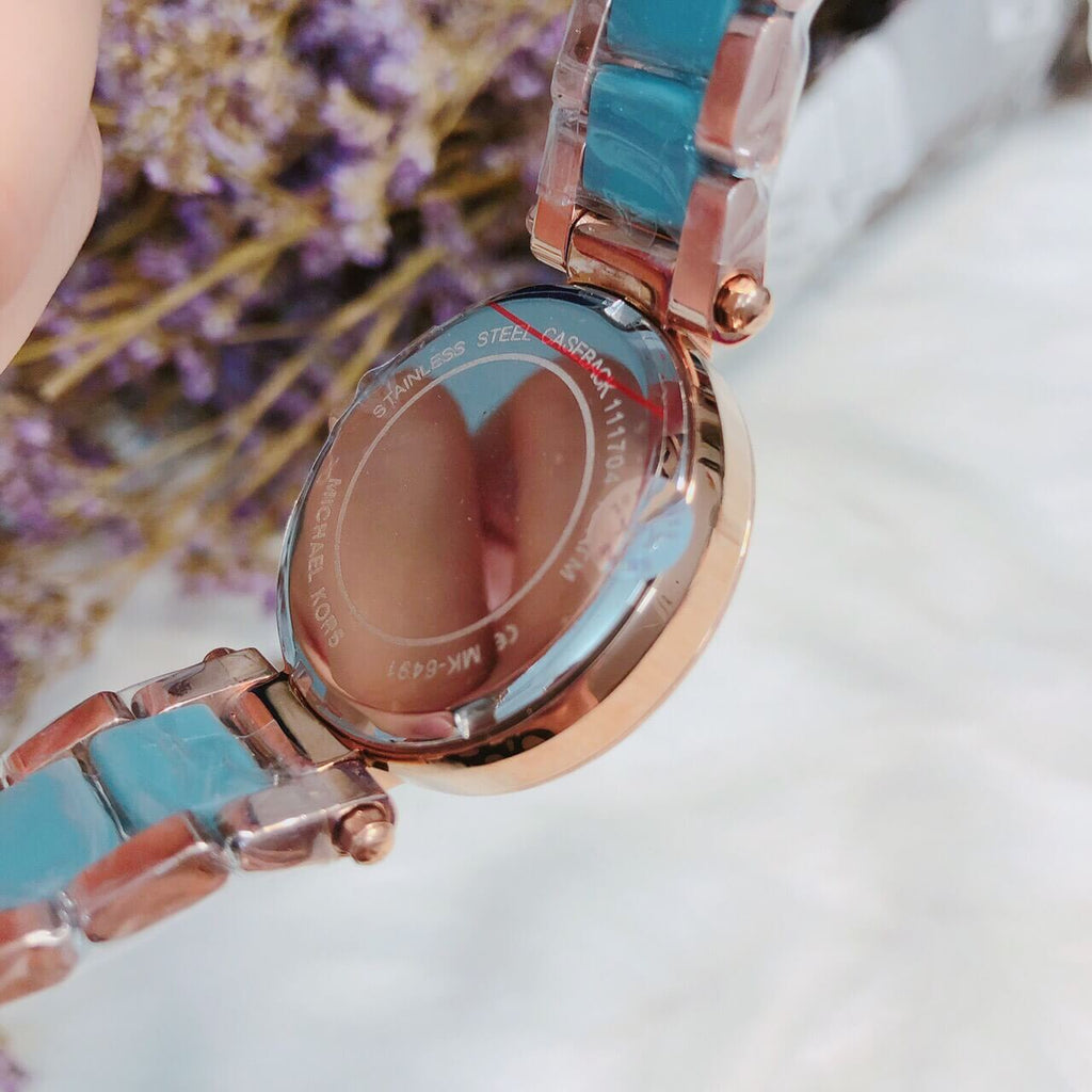 Michael Kors Parker Blue Mother of Pearl Dial Two Tone Steel Strap Watch for Women - MK6491 Buy Now By Michael Kors